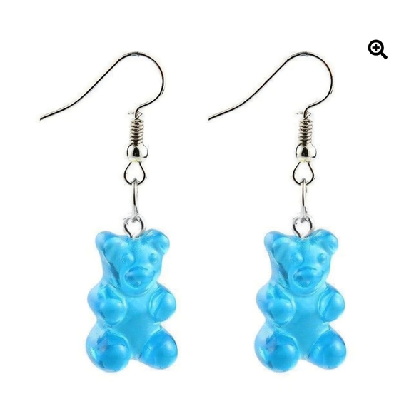 Fashion Jewelry Other - Light Blue Gummy Bear Candy Drop Dangle Earrings Whimsical Fashion Jewelry